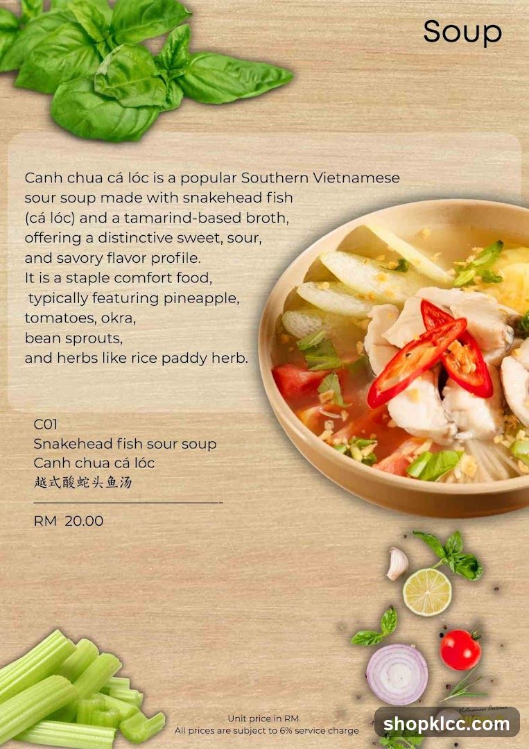Soup Menu Page