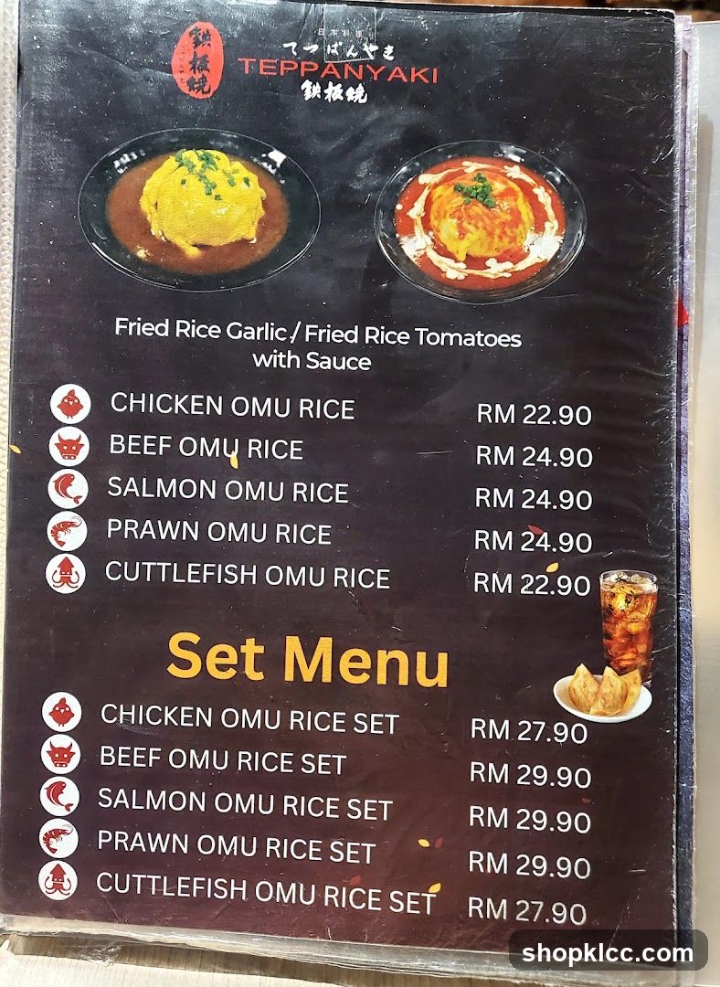 TEPPANYAKI Menu