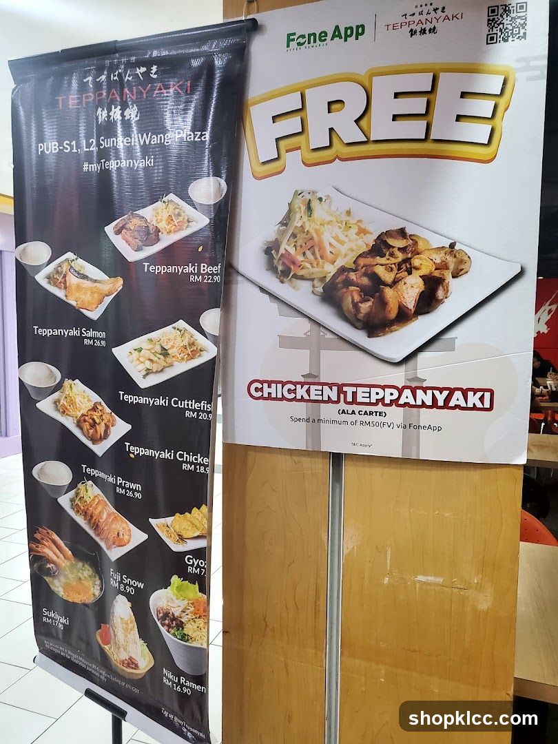 Teppanyaki Menu and Promotion
