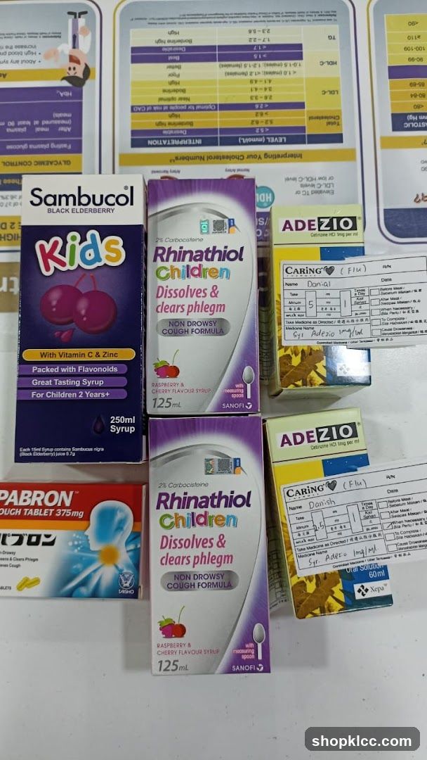 Medication and Health Products Display