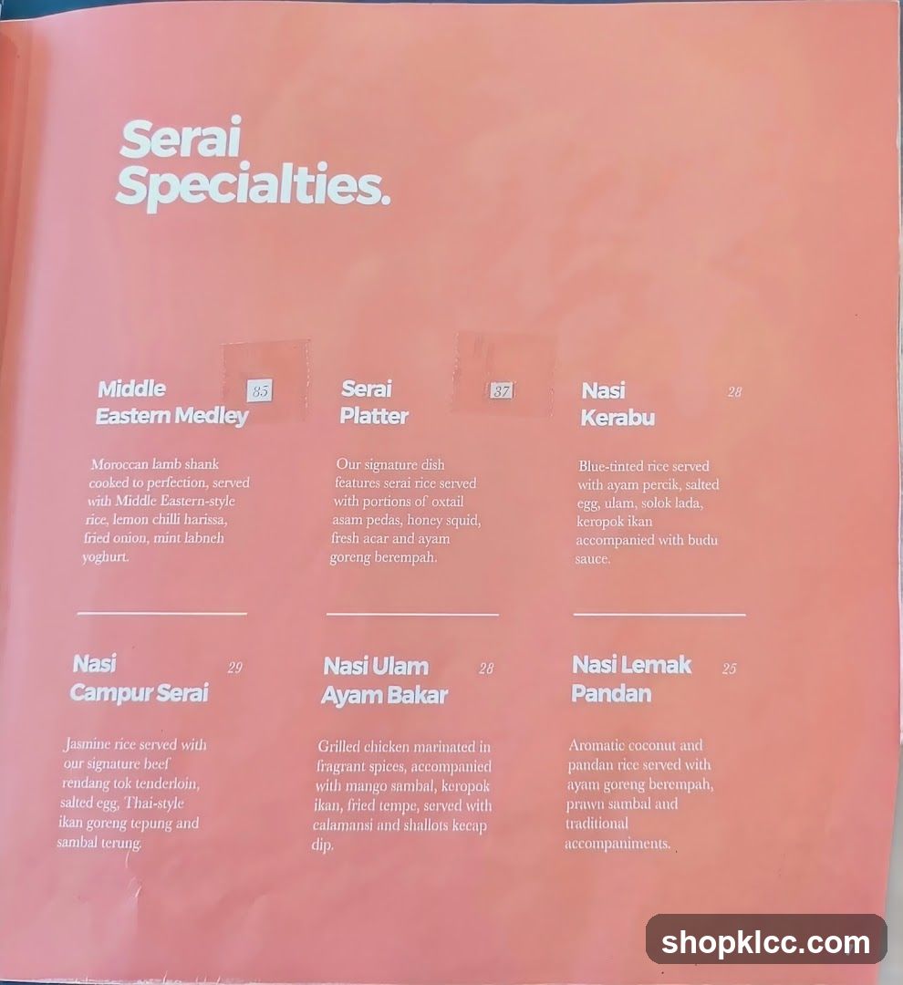 Serai Specialties.