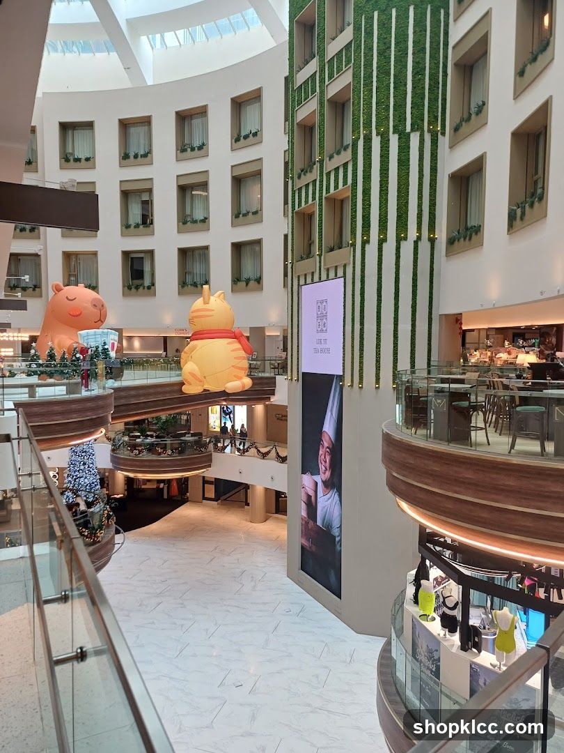 Shopping Mall Interior with Decorations