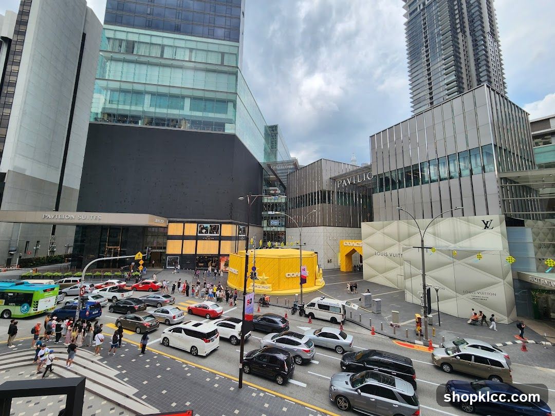 Urban Street Scene with Shopping Complex
