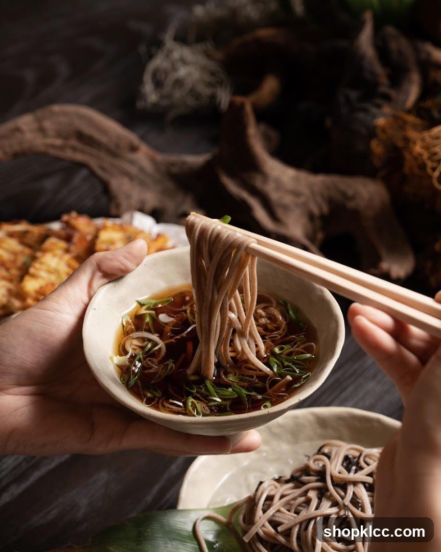 Soba Noodles with Chopsticks