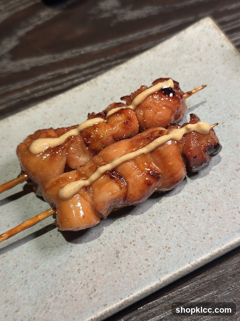 Grilled Skewers with Sauce Drizzle