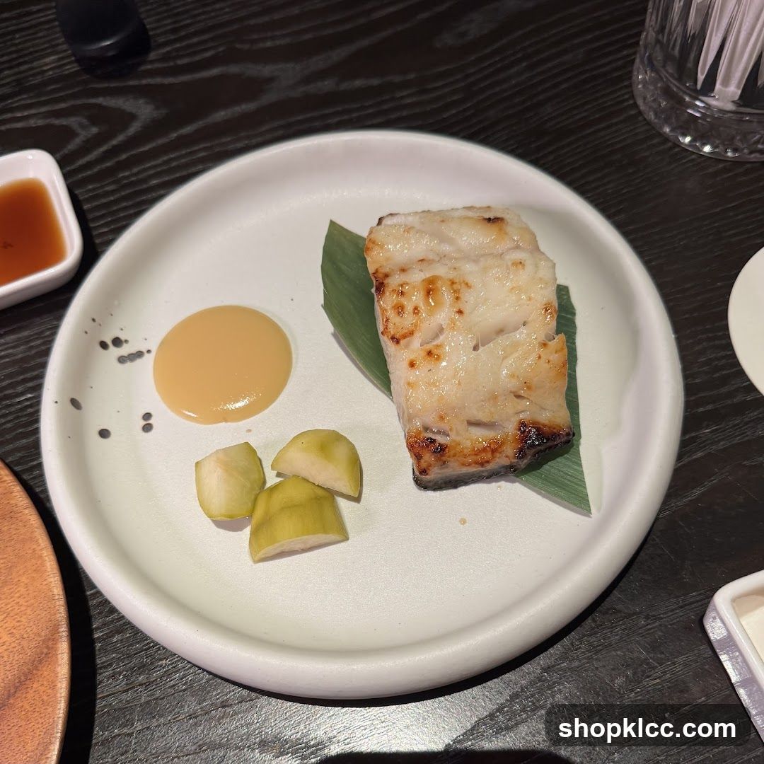 Grilled Fish with Sauce and Pickles