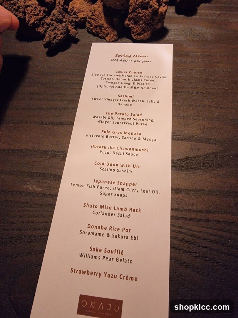 Spring Menu - Okaju