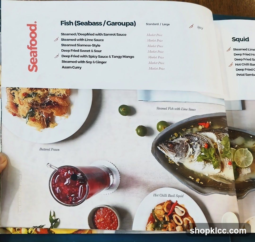 Seafood Menu