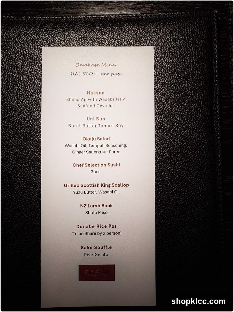 Omakase Menu