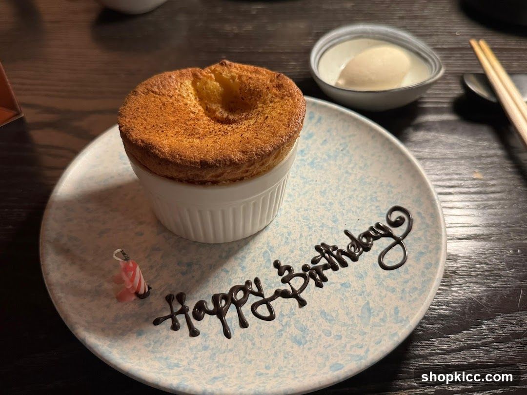 Happy Birthday Souffle Dessert