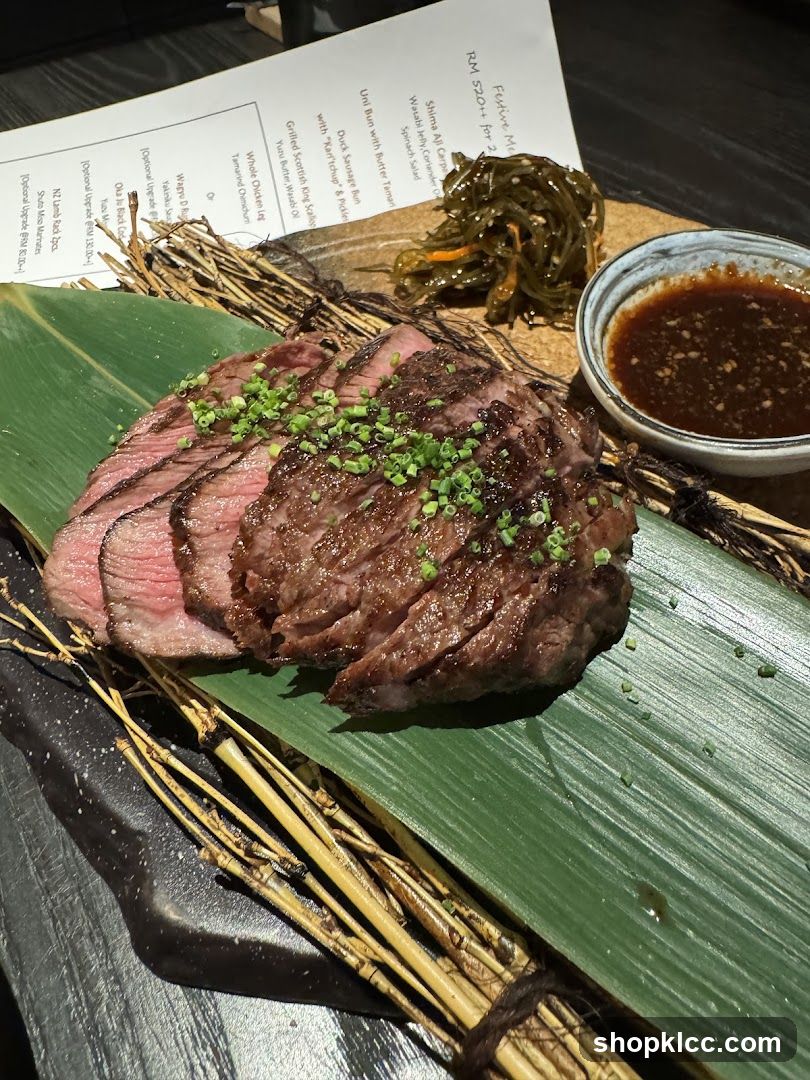 Sliced Steak with Seasoning