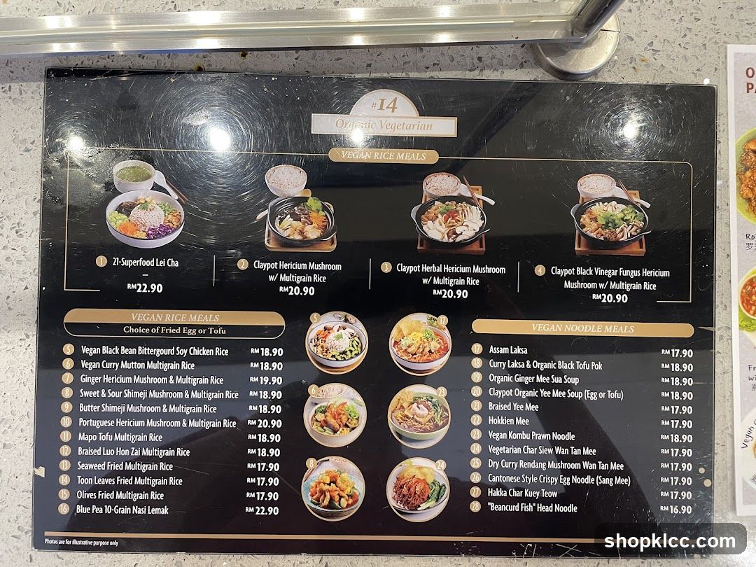 #14 Organic Vegetarian Menu