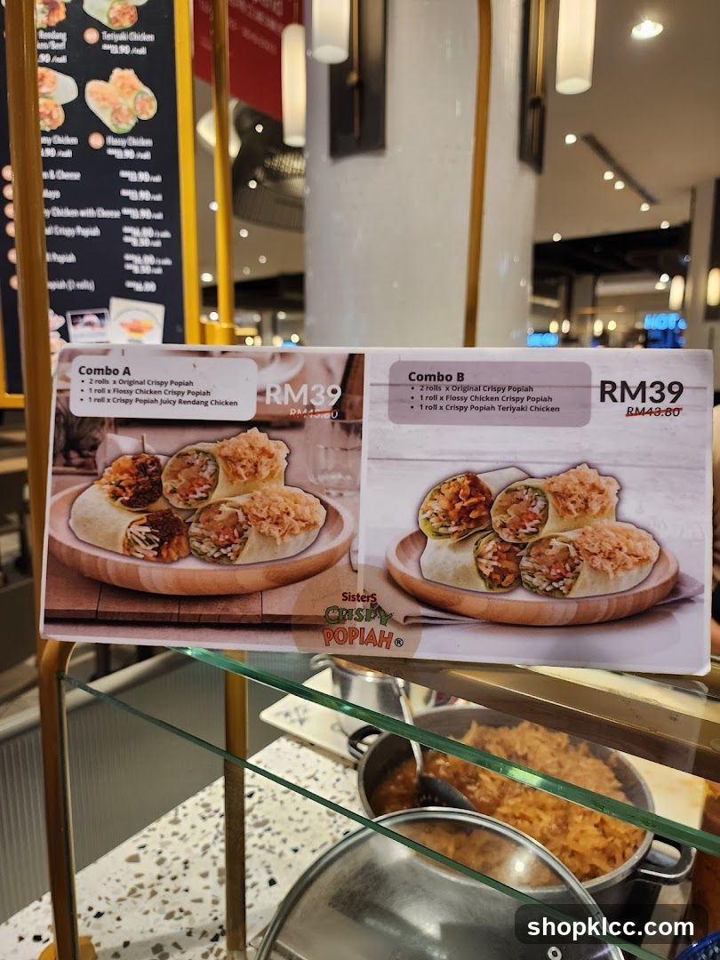 Sisters Crispy Popiah Menu Display