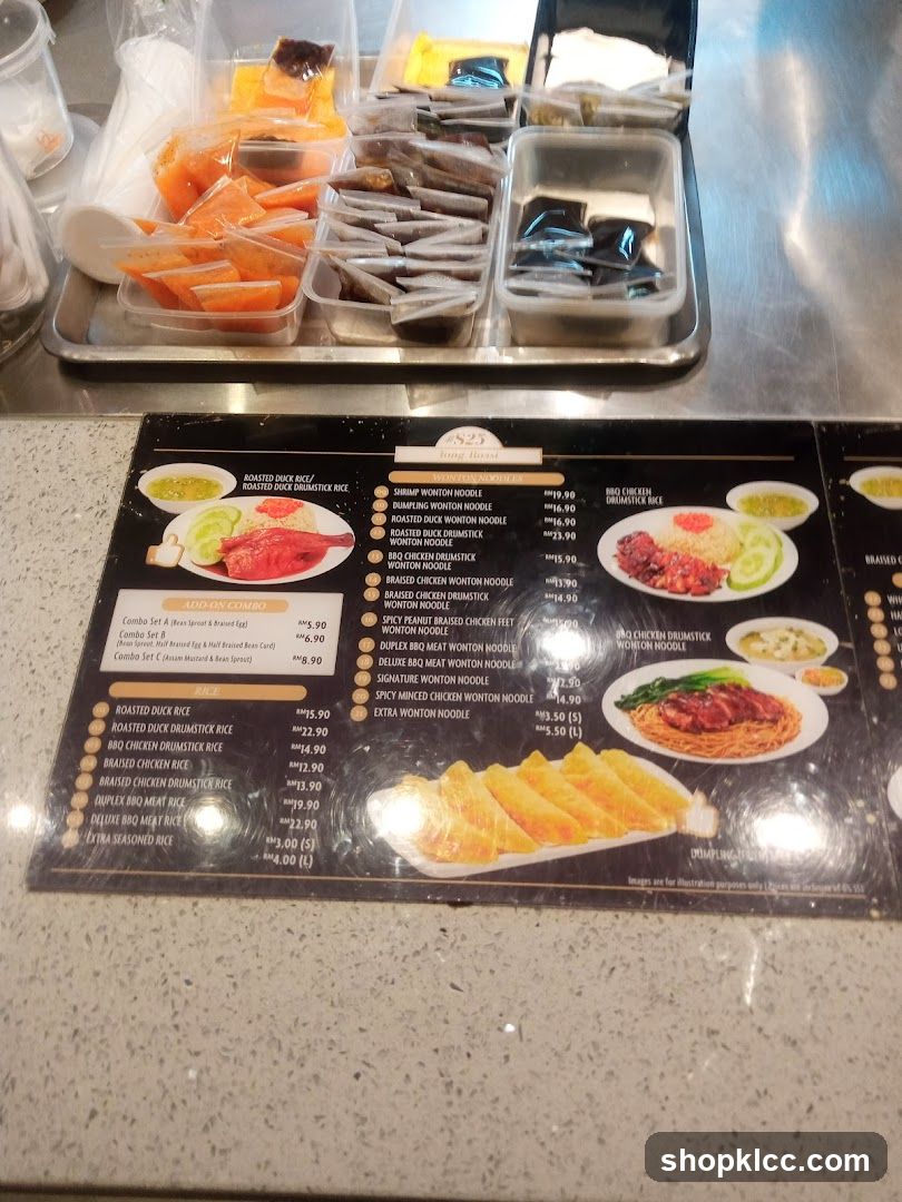 Food Tray and Menu Display