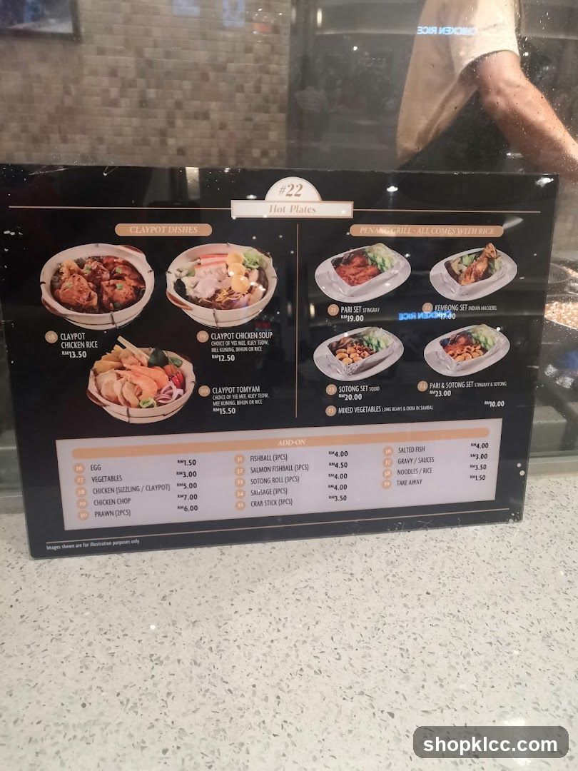 #22 Hot Plates Menu