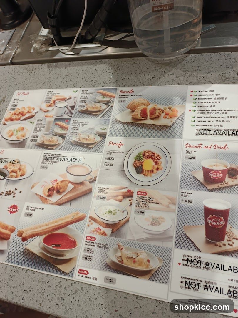 Food Menu Display