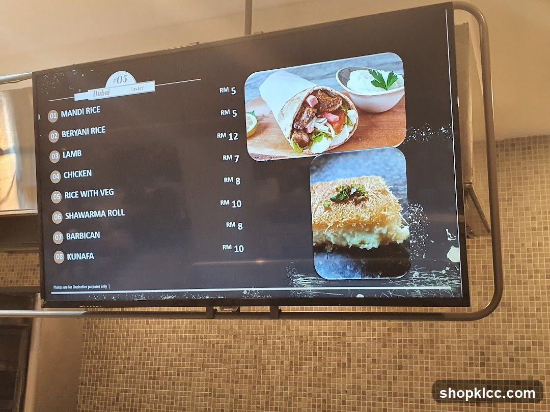Dabih Menu Board