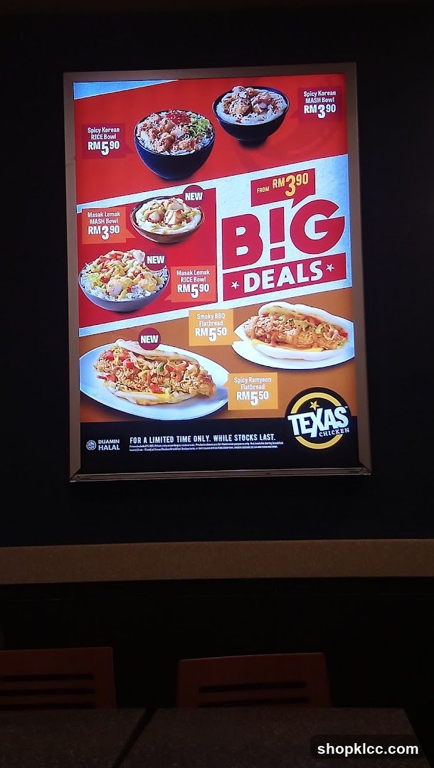 Texas Chicken Big Deals Menu