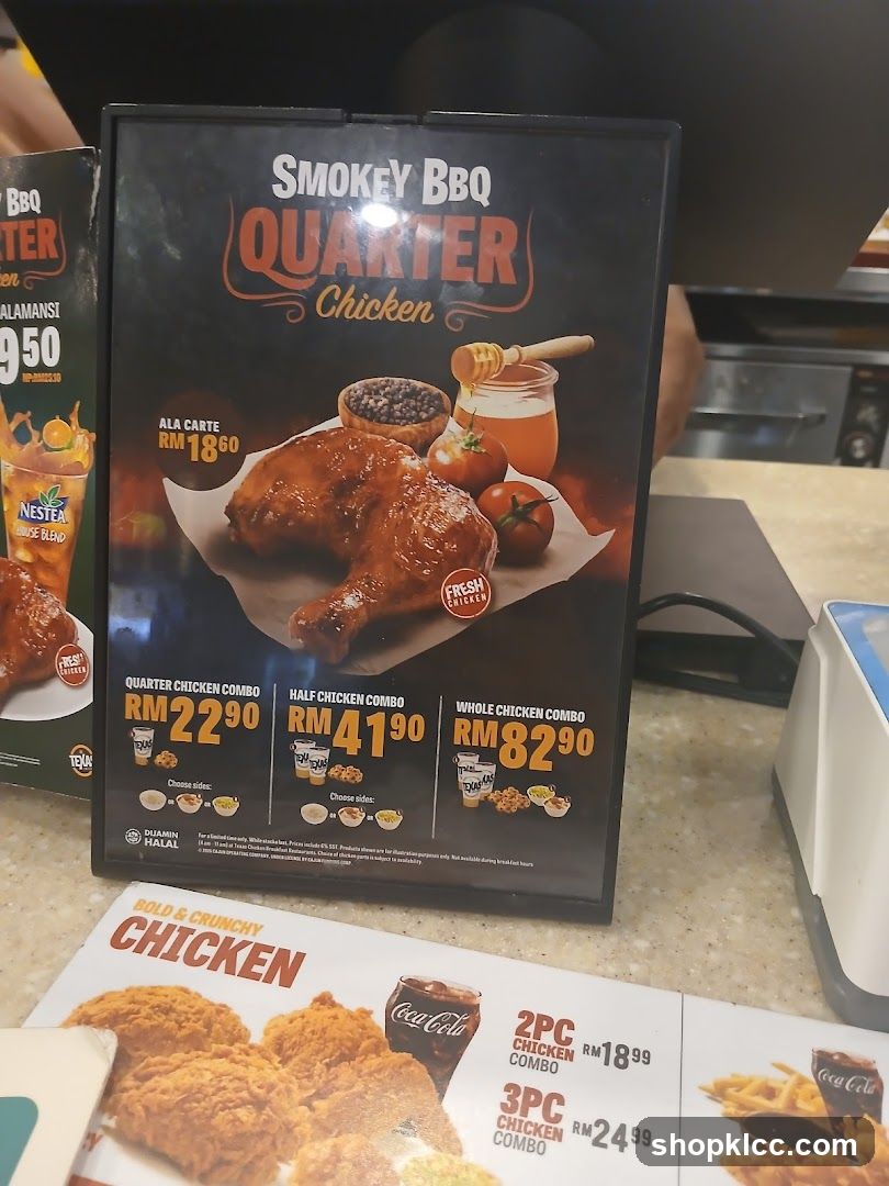 Smokey BBQ Quarter Chicken Menu