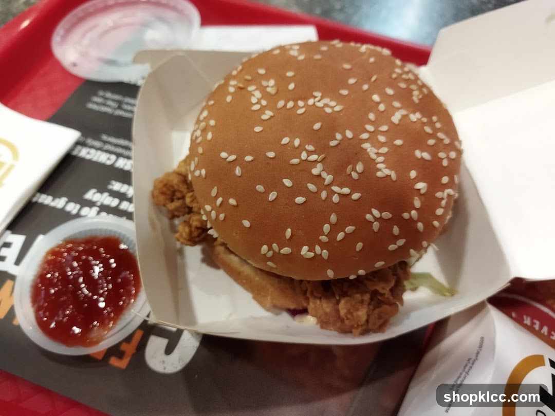 Chicken Burger with Ketchup