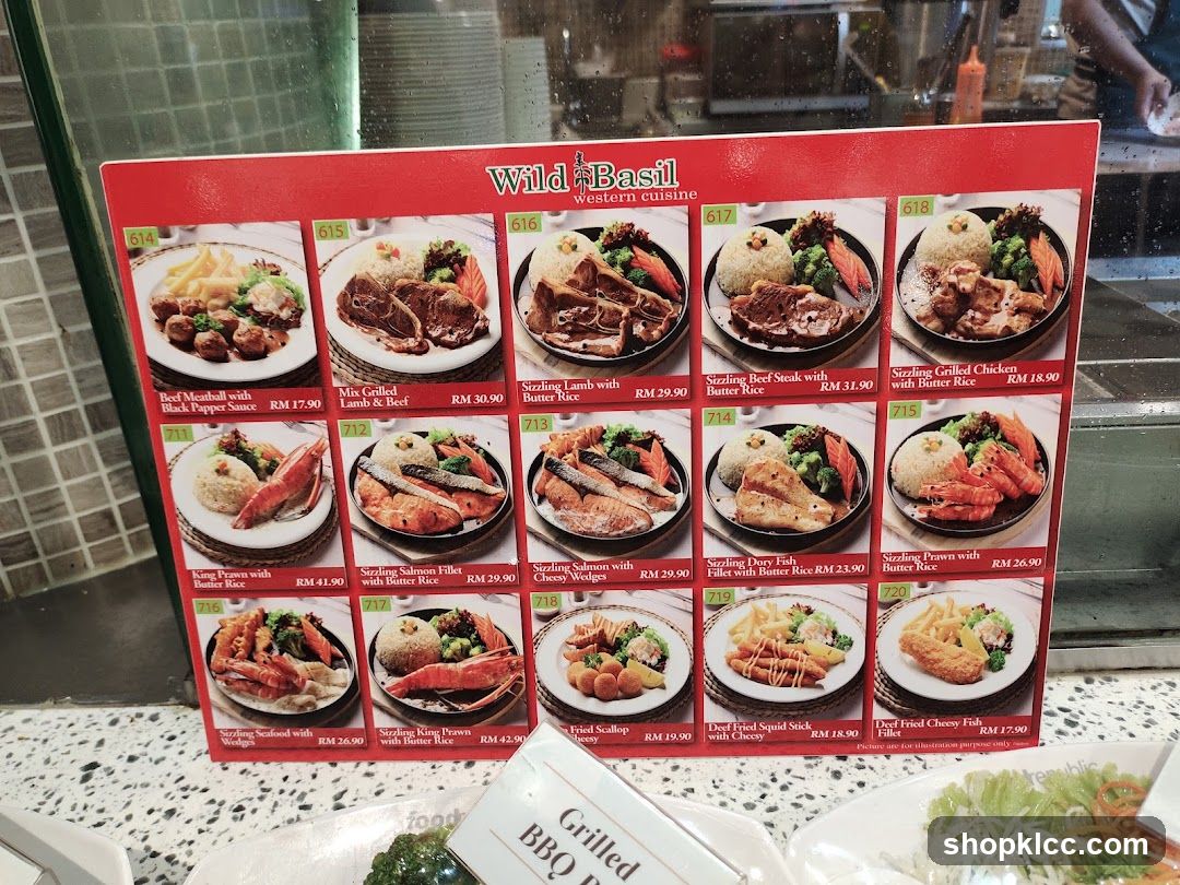 Wild Basil Western Cuisine Menu