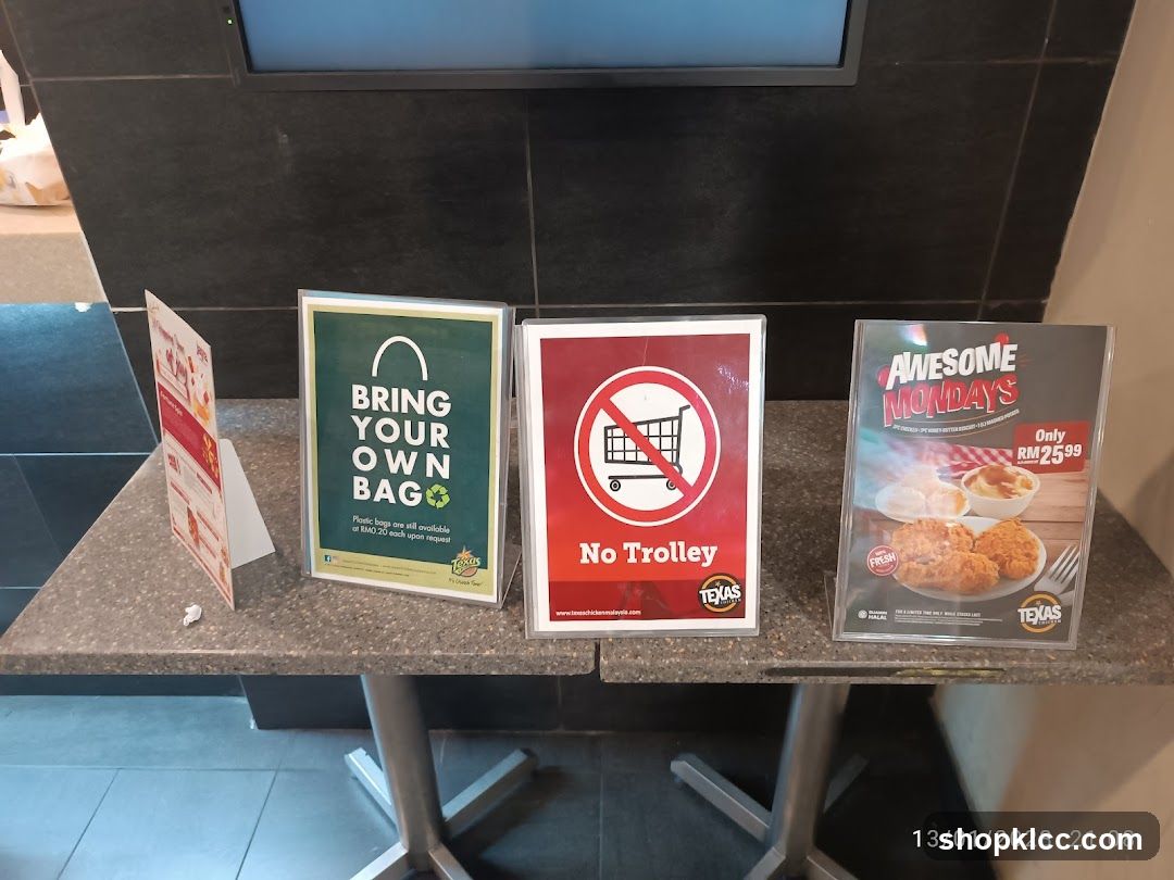 Texas Chicken promotional signs