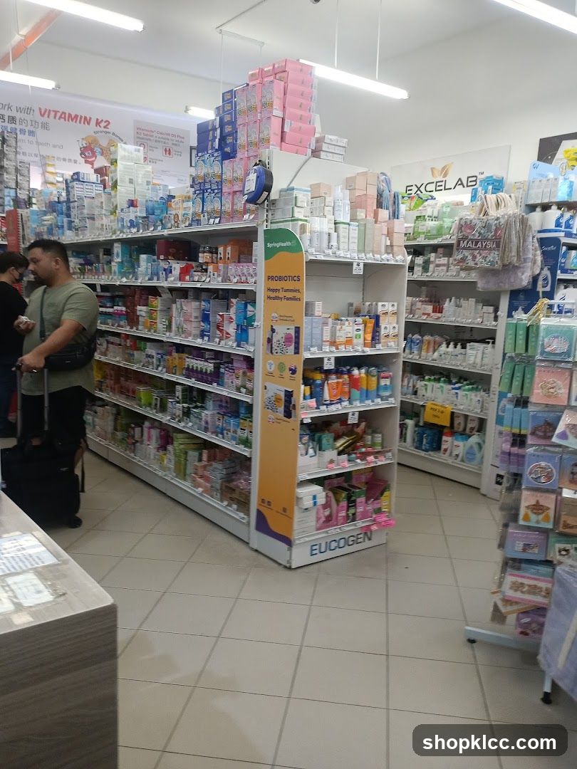 Interior of a pharmacy or health store