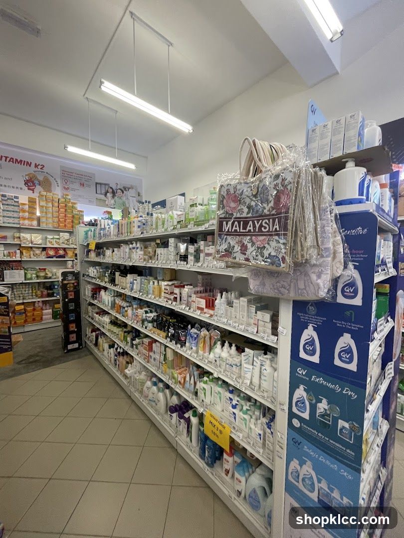 Interior of a pharmacy or health store