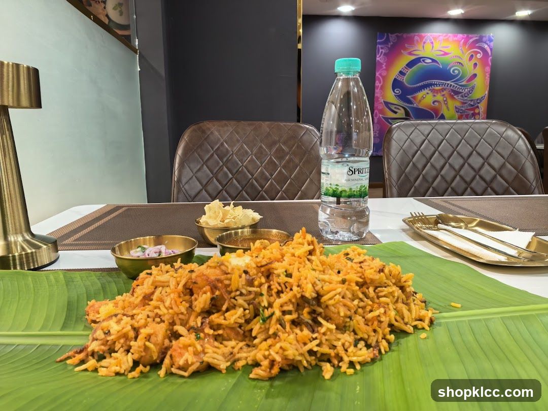 Biryani Meal on Banana Leaf