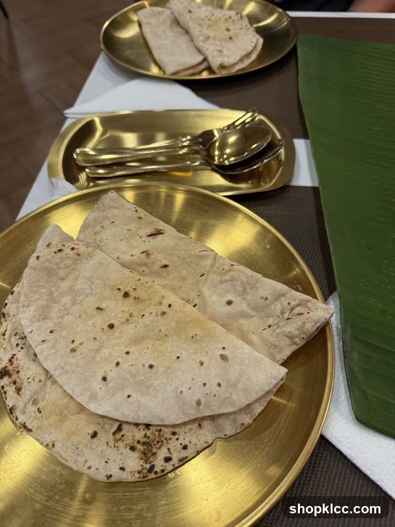 Flatbread on Gold Plate