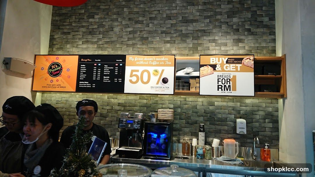 Cafe Counter with Menu and Promotions