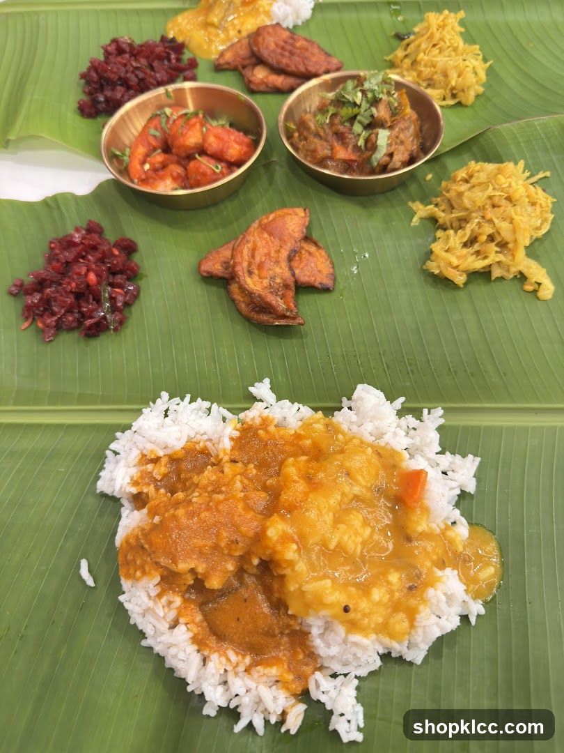 South Indian Thali on Banana Leaf