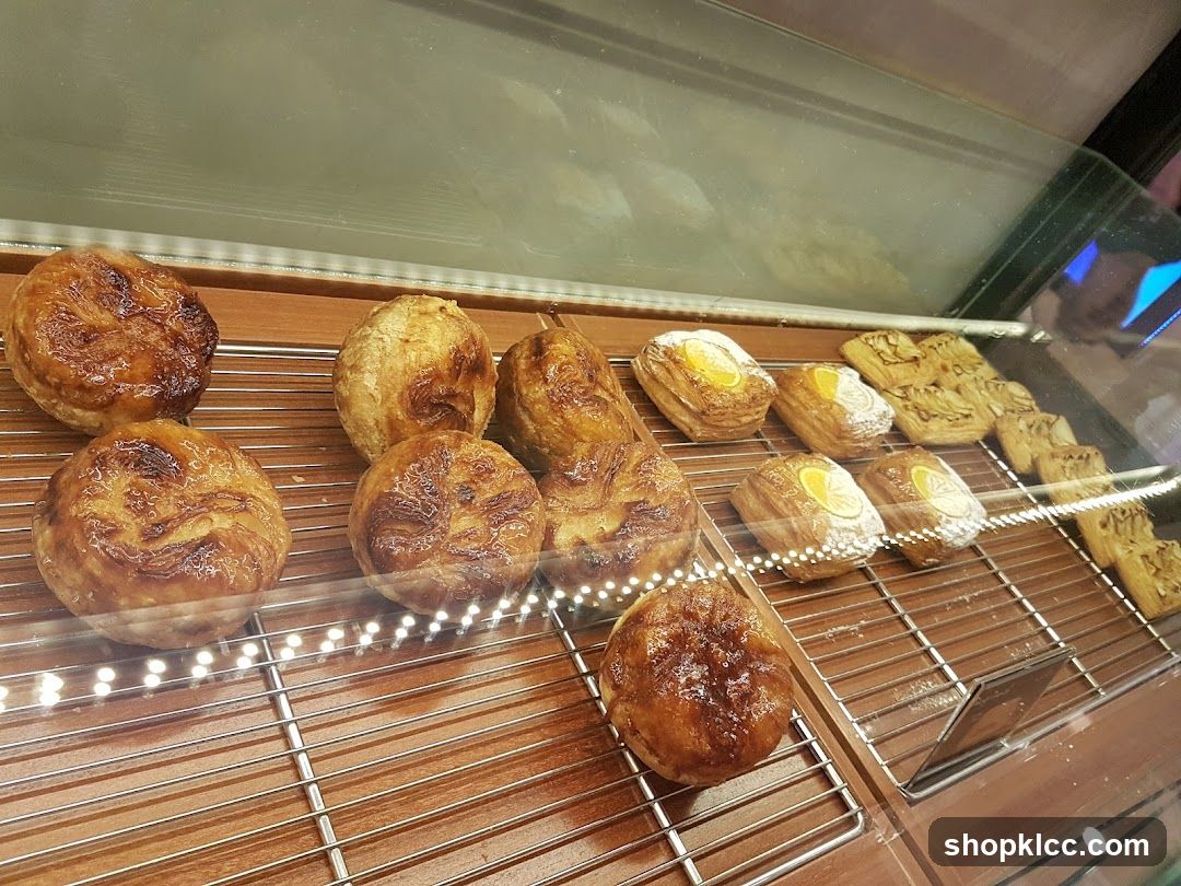 Pastries in a Display Case