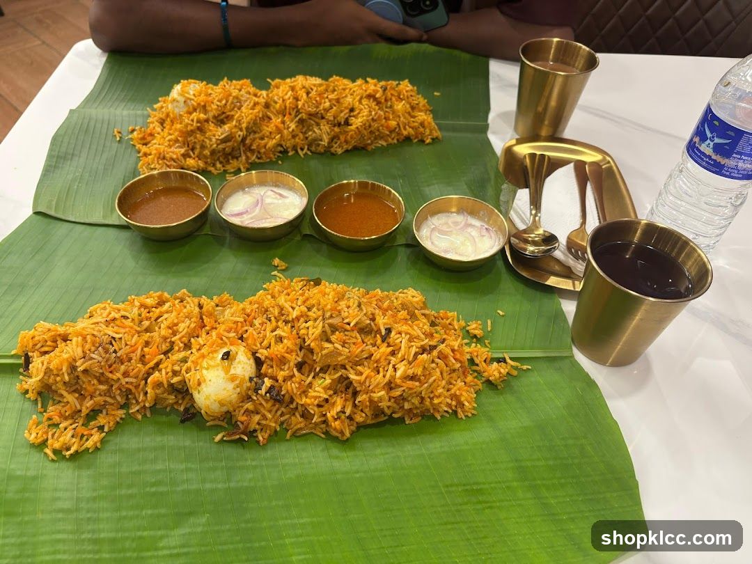 Biryani Meal on Banana Leaf