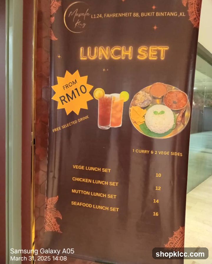 Lunch Set Menu Board