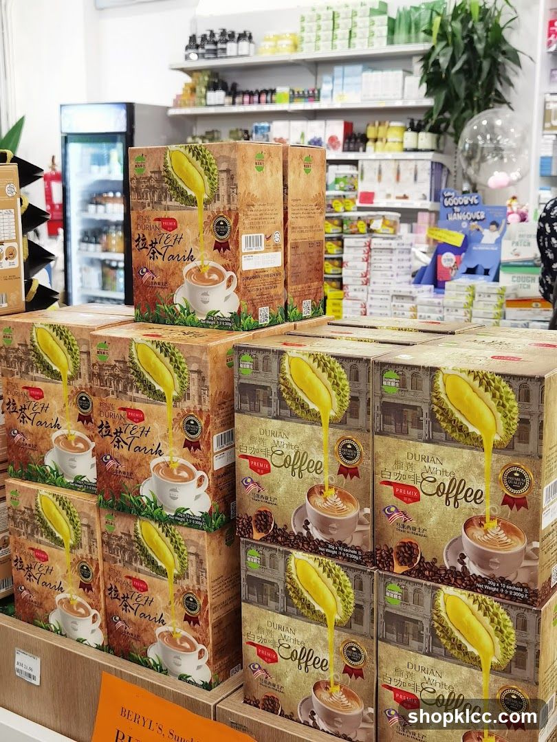 Durian Coffee Display in Store