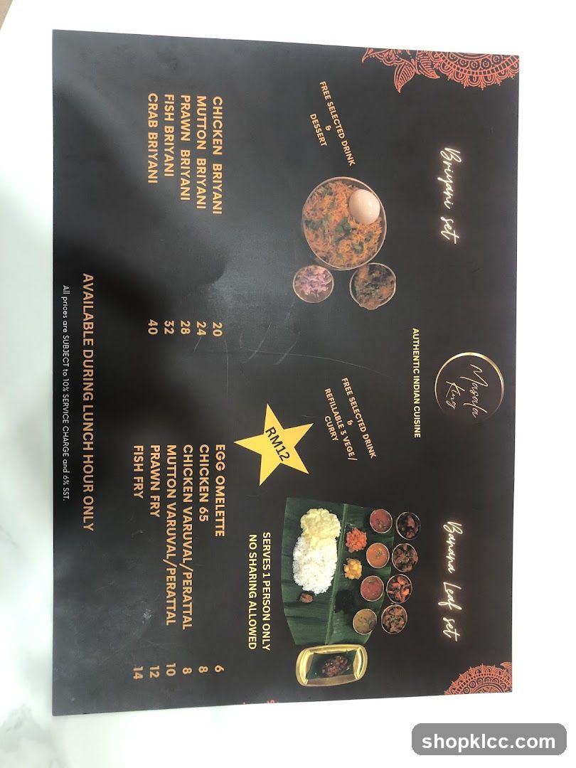 Burmese Set Menu