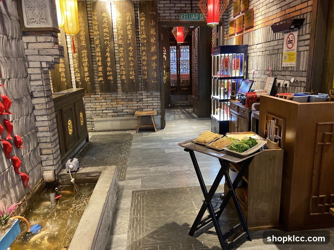 Interior of a Chinese-style restaurant or shop