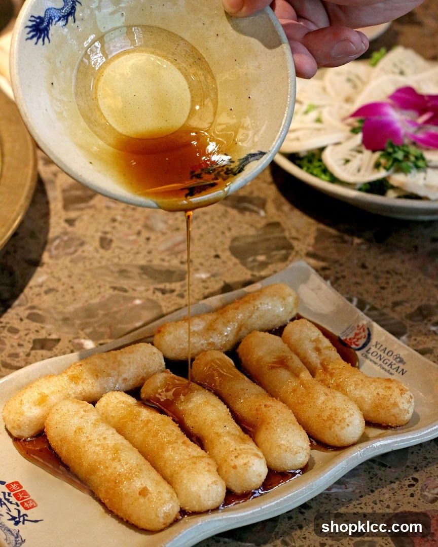 Soy Sauce Drizzle on Fried Fish Cakes