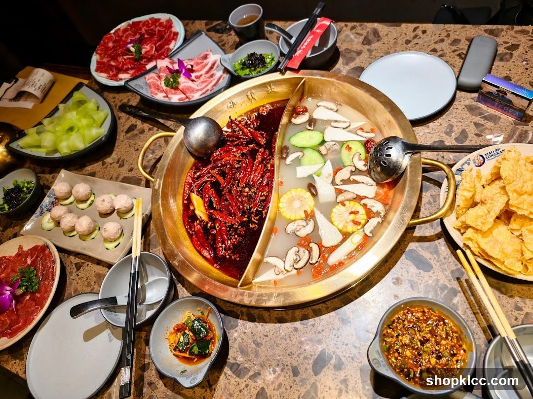 Spicy and Mild Hot Pot Meal
