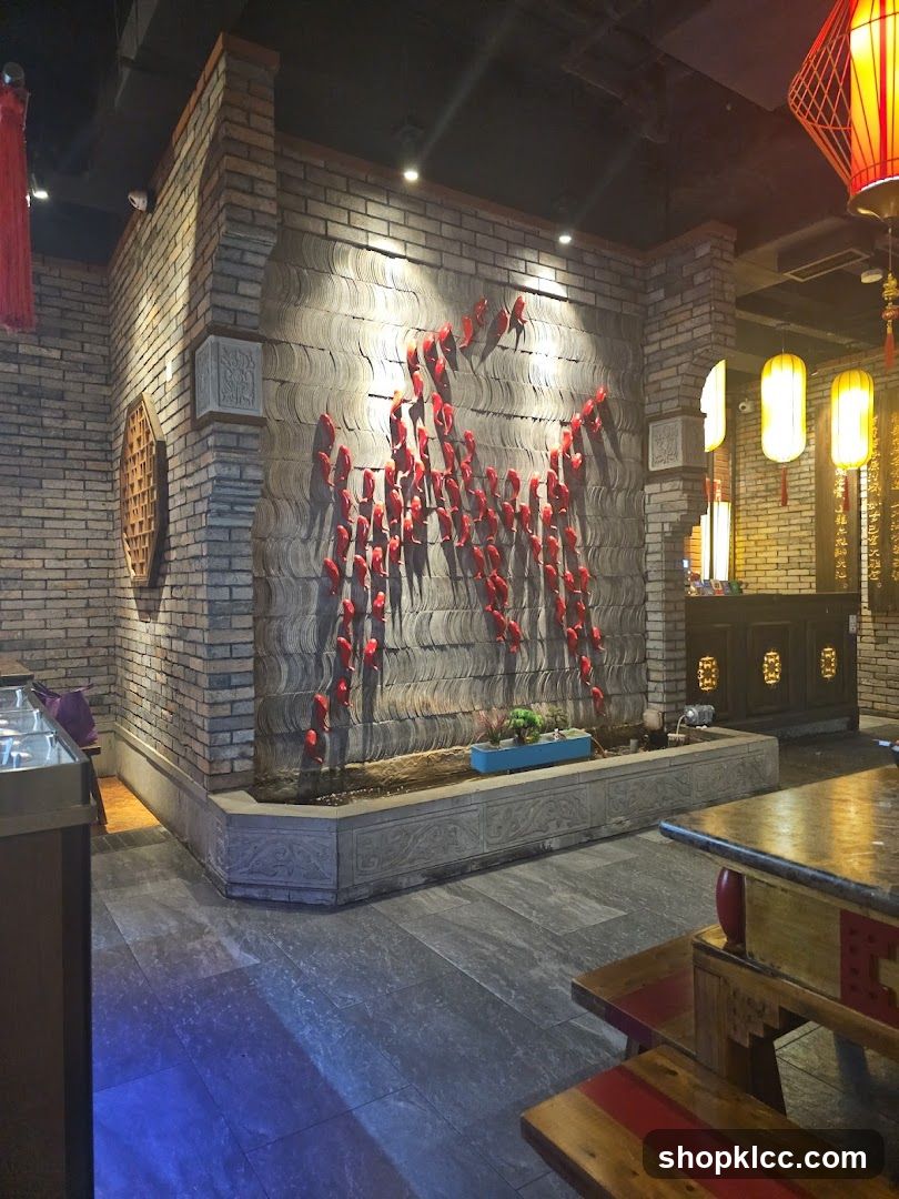 Interior of a Chinese-style restaurant