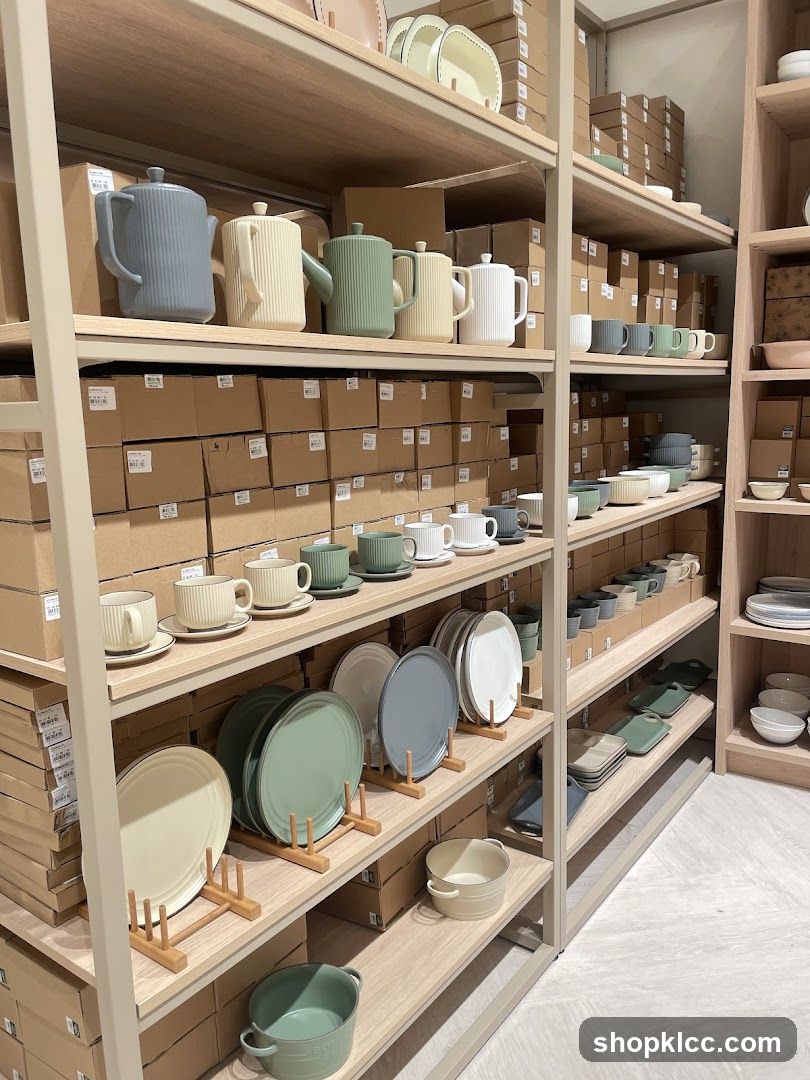 Shelves of Tableware