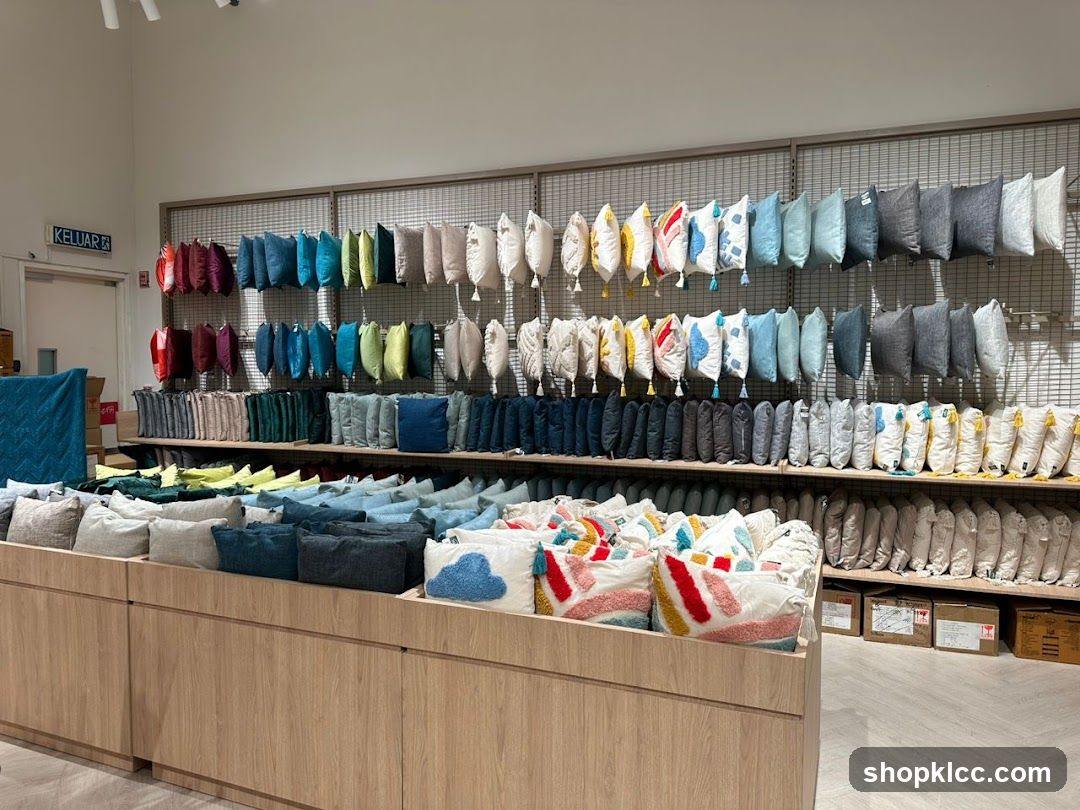 Pillows and Cushions Display
