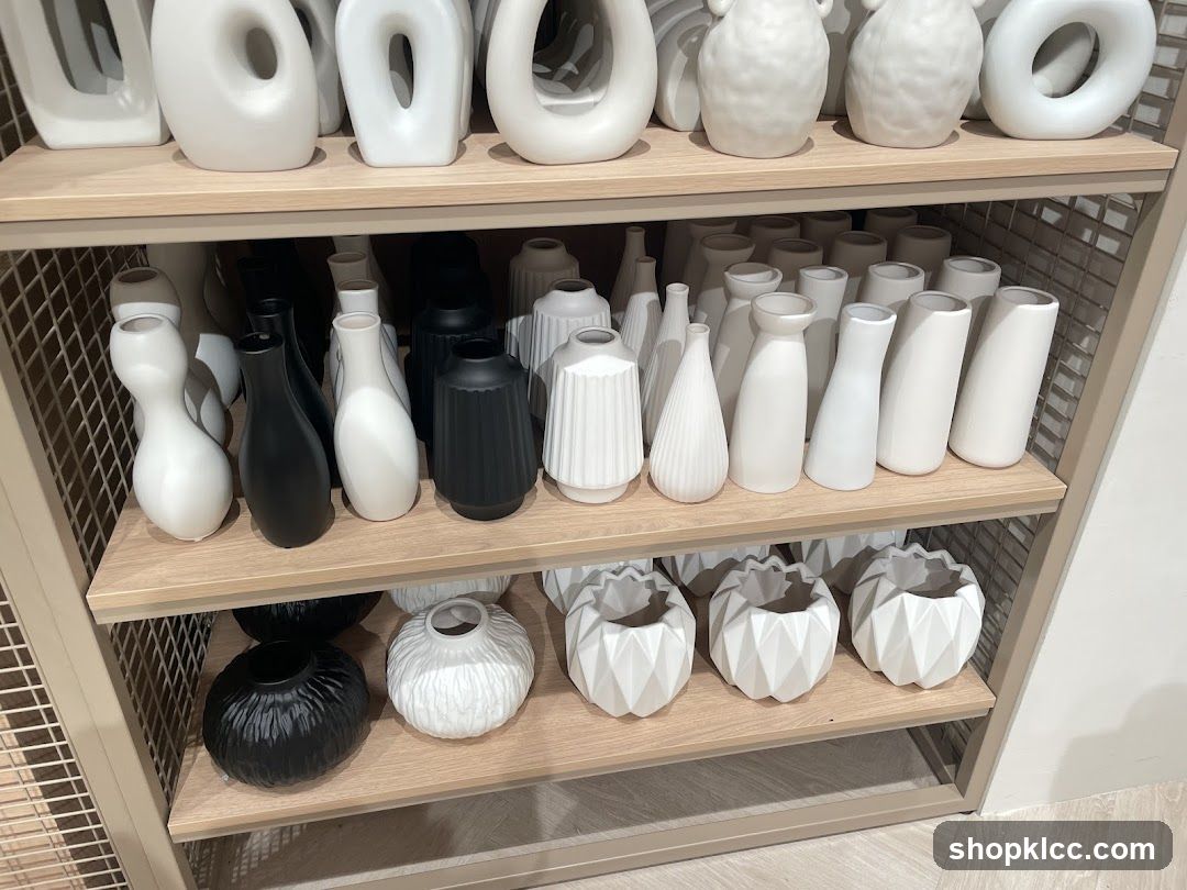 Vases on Shelves