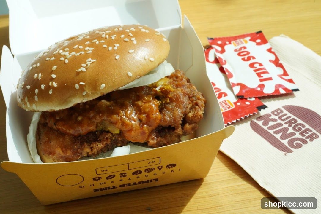 Burger King Sandwich with Sauce Packet