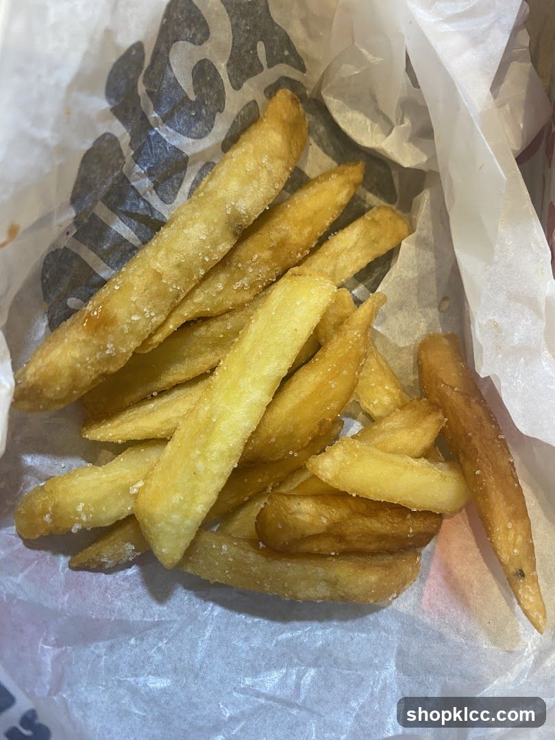 French Fries in Paper Wrapper