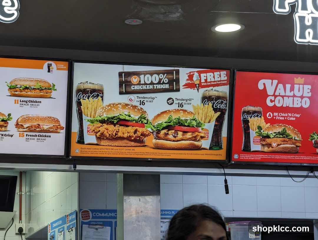 Burger Chain Menu Display