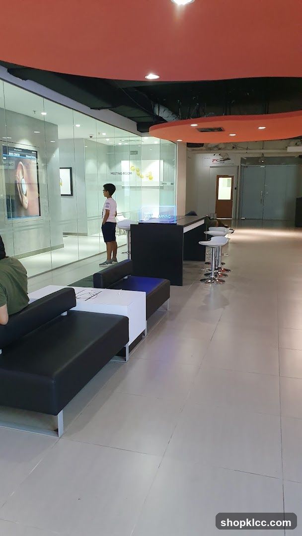 Modern Interior Space with Seating Area and Glass Partition