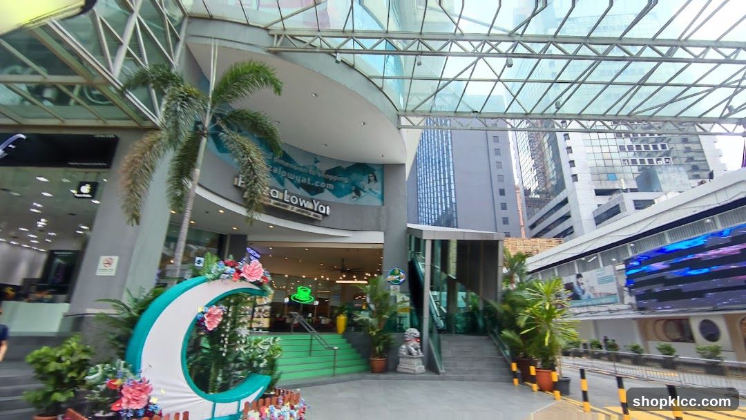 Shopping Center Entrance with Decorations
