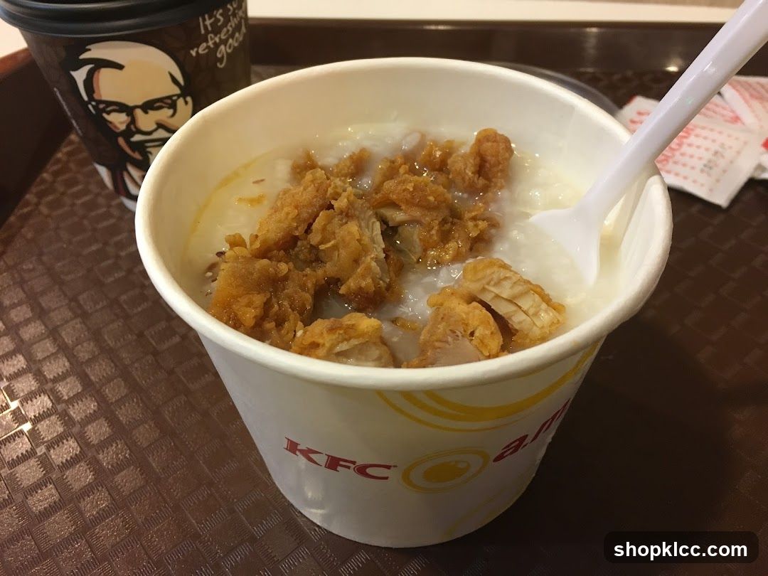 KFC Bowl with Fried Chicken and Porridge